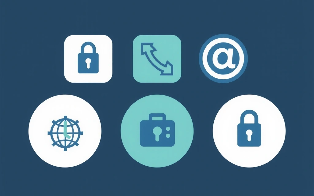 Icone astratte di proprietà intellettuale e copyright